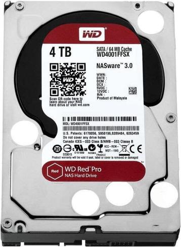 Western Digital Red Pro 4TB WD4001FFSX 7200U/Min 64MB SATA I beschikbaar voor biedingen