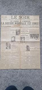 ancien journal Le Soir 15/16 août 1945 fin de la Seconde Gue, Collections, Autres, Livre ou Revue, Enlèvement ou Envoi