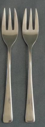 Sola Constance 2x taartvork 14,2cm verzilverd gebaksvork, Huis en Inrichting, Verzenden, Zo goed als nieuw