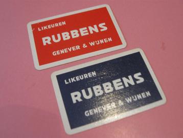 2 oude speelkaarten Likeuren Rubbens , Zele (237) beschikbaar voor biedingen