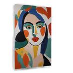 Vrouw in stijl Henri Matisse canvas 40x60cm - 18mm., Minder dan 50 cm, Nieuw, Print, 50 tot 75 cm
