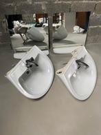Set lavabo's, spiegels met planchettes, Huis en Inrichting, Badkamer | Badkamermeubels, Ophalen, Gebruikt, 50 tot 100 cm, Minder dan 100 cm