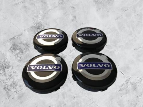 Zwarte Volvo Naafdoppen /Naafkappen 64mm set van 4 stuks, Auto diversen, Wieldoppen, Nieuw, Verzenden