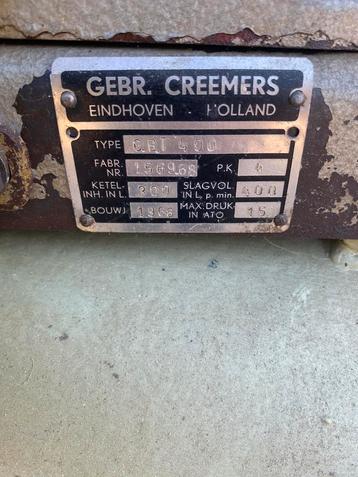 Creemers compressor beschikbaar voor biedingen