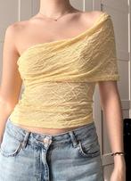 Mooi geel topje met open schouders maat S, Kleding | Dames, Topjes, Verzenden, Gedragen, Maat 36 (S), Geel