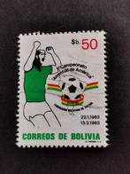 Bolivie 1983 - sports - football - carte - drapeau, Affranchi, Amérique du Sud, Enlèvement ou Envoi