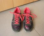 Lederen grijze fuchsia roze rode Desigual sneakers Maat 38, Sneakers, Ophalen of Verzenden