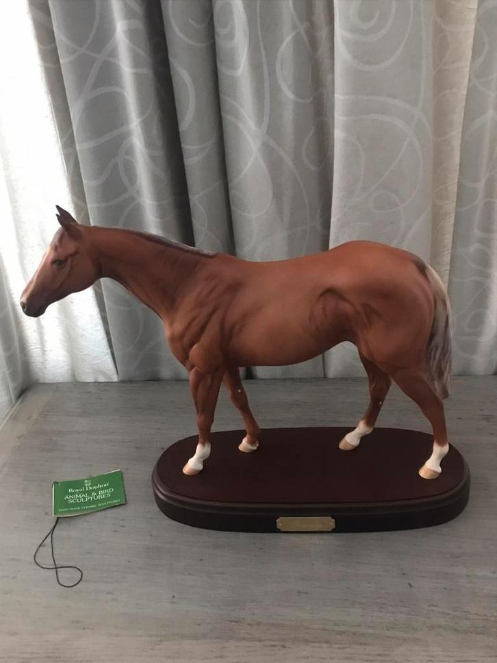 Porselein Royol Doulton volbloed renpaard beeld, Antiek en Kunst, Antiek | Porselein, Ophalen