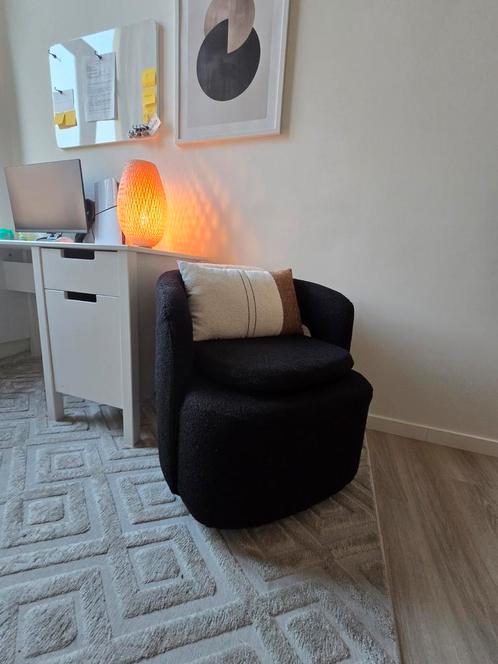 Zwarte teddy fauteuill, Huis en Inrichting, Fauteuils, Nieuw, Ophalen