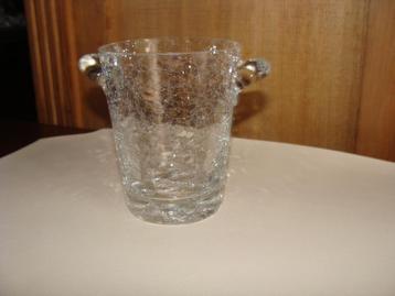 ancien seau à glaçon, en cristal craquelé, avec anses, Enlèvement ou Envoi