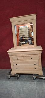 Commode avec miroir en chêne aerogommer