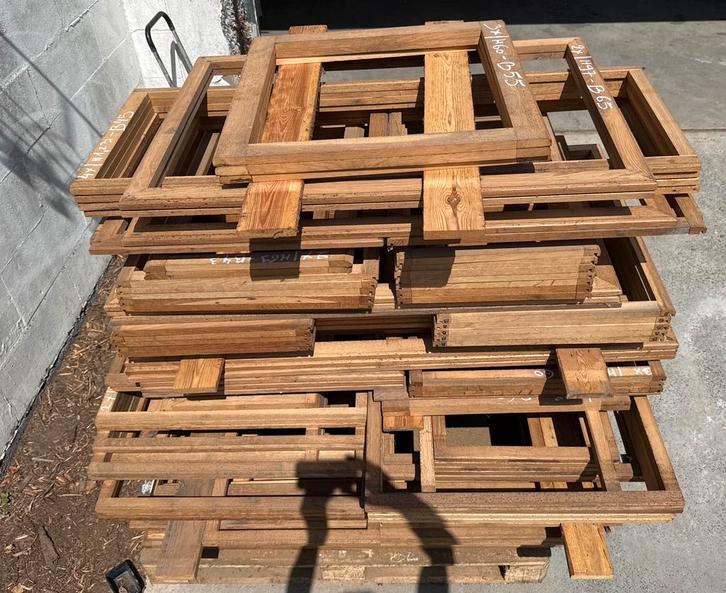Grote partij houten kastkaders hergebruik/maatwerkprojecten, Tuin en Terras, Palen, Balken en Planken, Ophalen