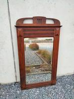 Art Deco brocante houten spiegel Haagse School ?, Antiek en Kunst, Antiek | Spiegels, Ophalen, 50 tot 100 cm, 100 tot 150 cm