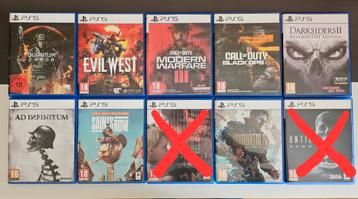 8 jeux pour PS5 état comme neuf  beschikbaar voor biedingen