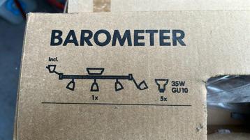 Ikea barometer spots inox nieuw + 5 lampen