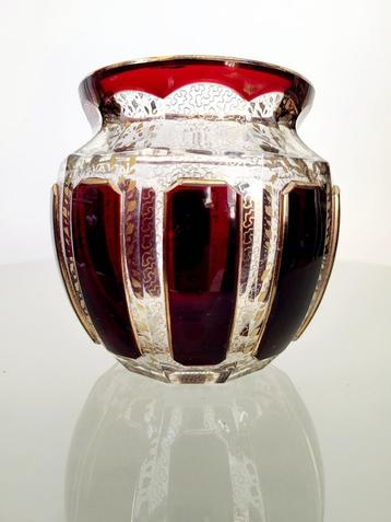 Moser bekerglas vaas, Glasmanufaktur ontwerper Franz Heide v