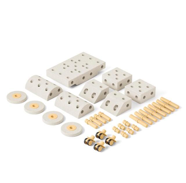 Modu Dreamer set sand grey / Honey yellow, Kinderen en Baby's, Speelgoed | Bouwstenen, Ophalen