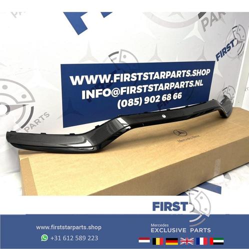 A2058851874 W205 C63 AMG CARBON SPOILER BUMPER LIP C KLASSE, Auto-onderdelen, Carrosserie, Bumper, Mercedes-Benz, Voor, Gebruikt