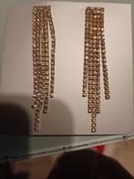 Boucles d'oreilles Party - bouchons dorés/pierres, Enlèvement ou Envoi, Autres matériaux, Puces ou Clous, Avec strass