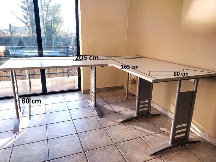 Bureauinrichting: dubbele bureau in hoekvorm, Maison & Meubles, Maison & Meubles | Autre, Comme neuf, Enlèvement