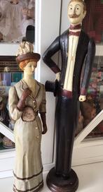 Beau couple de poupées en bois brocante avec rivets, Antiquités & Art, Enlèvement ou Envoi