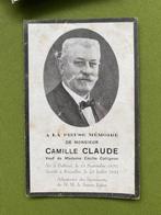 Camille CLAUDE x Collignon 1870 Paliseul 1944 Brussel, Verzamelen, Bidprentjes en Rouwkaarten, Ophalen of Verzenden, Bidprentje