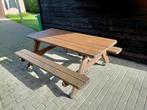 picknicktafel op sterke wielen, Jardin & Terrasse, Tables de pique-nique, Enlèvement, Utilisé, Rectangulaire, Bois