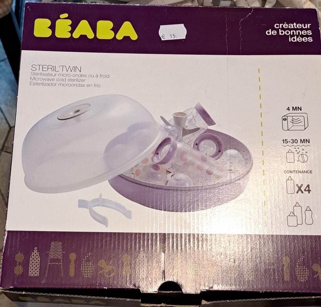 Stérilisateur biberon micro ondes  beaba, Enlèvement, Comme neuf, Stérilisateur