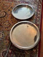 2 ronde dienbladen Ikea inox look, Enlèvement, Utilisé, Rond, Métal