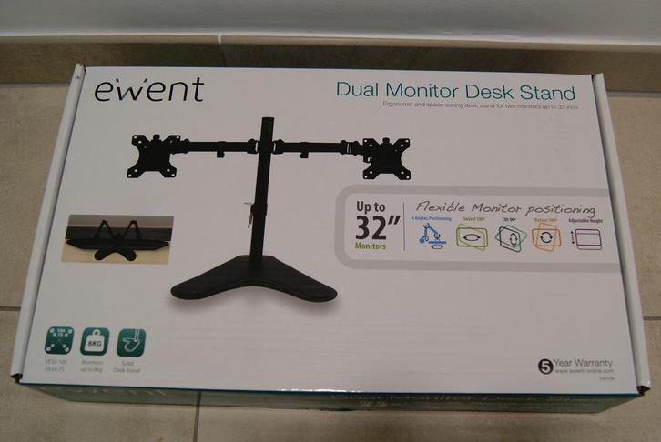 Bras pour 2 écrans de 32" max, Computers en Software, Monitoren, Nieuw, Ophalen of Verzenden