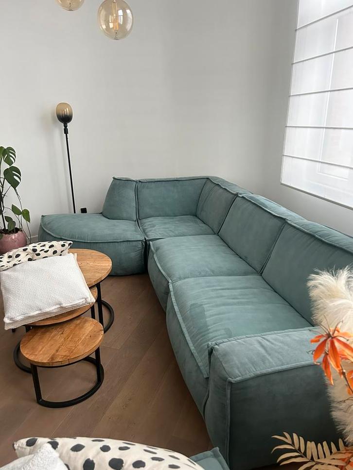 Modulaire bank/zetel Goossens Wonen topstaat, Maison & Meubles, Canapés | Coins salons complets, Comme neuf, Synthétique, Enlèvement