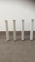 4 pieds de table neufs 25 cm métal blanc, Enlèvement, Neuf