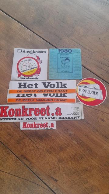 vintage retro stickers publ. kranten beschikbaar voor biedingen