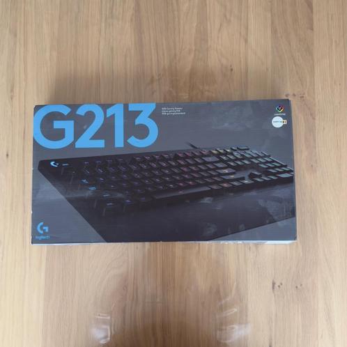Logitech G213 AZERTY BE, Computers en Software, Toetsenborden, Zo goed als nieuw, Azerty, Bedraad, Gaming toetsenbord, Multimediatoetsen