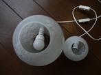 2 glazen lampen, Ophalen of Verzenden, Gebruikt, Glas, Minder dan 50 cm