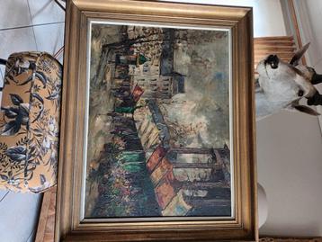 Schilderij jj foulon,  markt van parijs beschikbaar voor biedingen