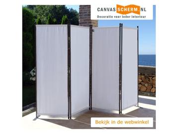 Tuinscherm Paravent Kamerscherm Wit, Huis en Inrichting, Woonaccessoires | Kamerschermen, Verzenden, Nieuw
