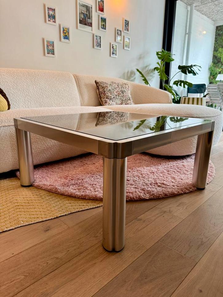 Coffee Table Model 100, by Kho Liang for Artifort, Huis en Inrichting, Tafels | Salontafels, Zo goed als nieuw, Glas, Ophalen