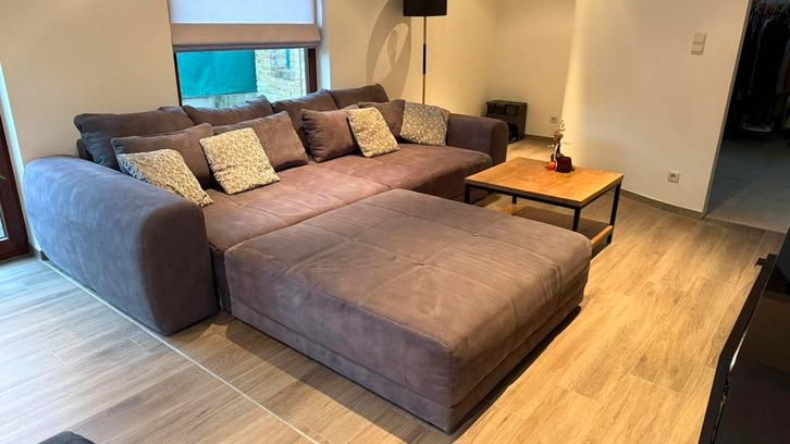 Zetel te koop. PROPER en goed onderhouden, Huis en Inrichting, Zetels | Complete zithoeken, Zo goed als nieuw, Stof, Ophalen