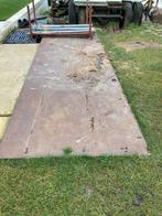 Stalen rijplaten met hijsogen, Doe-het-zelf en Bouw, Ophalen, Gebruikt, IJzer