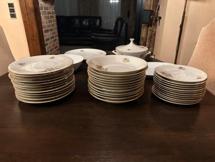 Antiek Porselein Servies Vintage, Antiquités & Art, Antiquités | Services (vaisselle) complet, Enlèvement