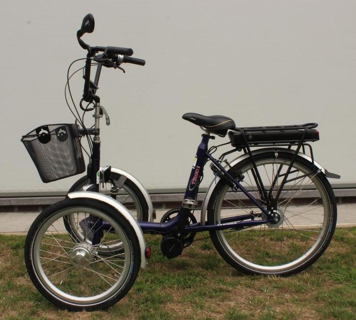 Electrische driewiel-fiets Huka, Twee wielen vooraan, Fietsen en Brommers, Fietsen | Driewielfietsen, Zo goed als nieuw, Ophalen