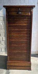 antieke eiken rolluik kast archiefkast merk Indiana vintage, Huis en Inrichting, Ophalen