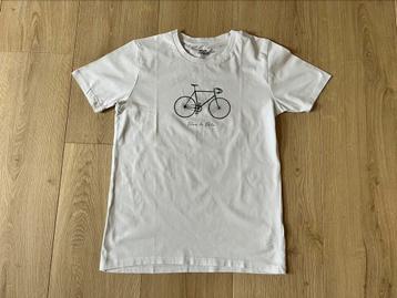 Witte t-shirt Vive le vélo maat 12-14 jaar beschikbaar voor biedingen
