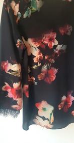 Romantisch zwarte gebloemde bloes, Kleding | Dames, Maat 38/40 (M), Zwart, Atmos fashion, Nieuw
