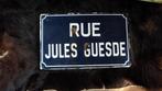 Emaille straatnaambord Parijs La rue Jules-Guesde, Collections, Marques & Objets publicitaires, Enlèvement ou Envoi