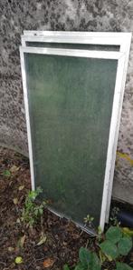 14 ramen in PVC kader - dubbel glas - GRATIS, Ophalen, Gevelraam of Ruit, Gebruikt, Minder dan 80 cm
