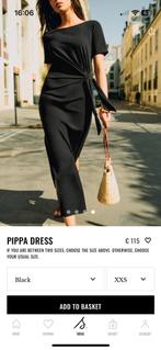 Sézane Pippa jurk zwart S, Kleding | Dames, Jurken, Zwart, Nieuw, Maat 36 (S), Onder de knie