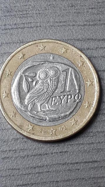zeldzame  1 euromunt met uil en letter S / jaar 2002, Postzegels en Munten, Munten | Europa | Euromunten, Ophalen of Verzenden