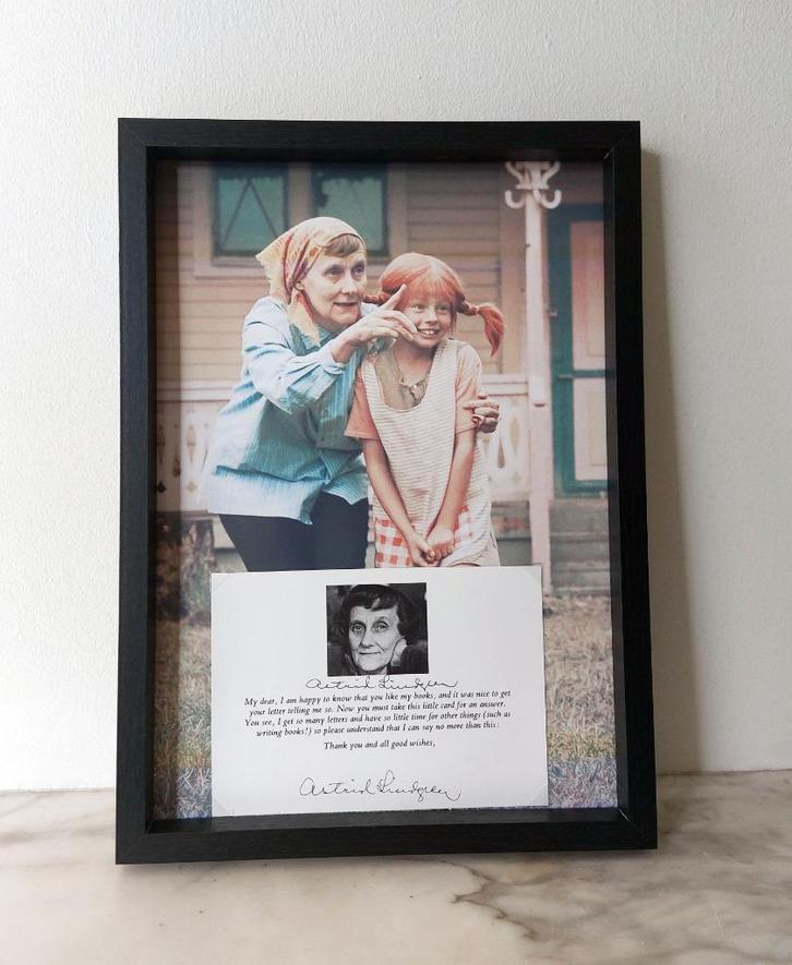 Astrid Lindgren handtekening, Livres, Livres Autre, Comme neuf, Envoi